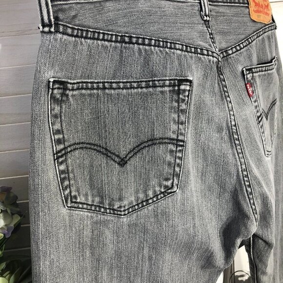 Vintage Levi's 501 Gray Jeans Straight Leg 34 x 34 - Picture 10 of 11